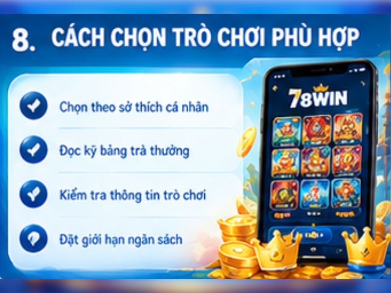 Cách lựa chọn trò chơi nổ hũ phù hợp tại 78WIN